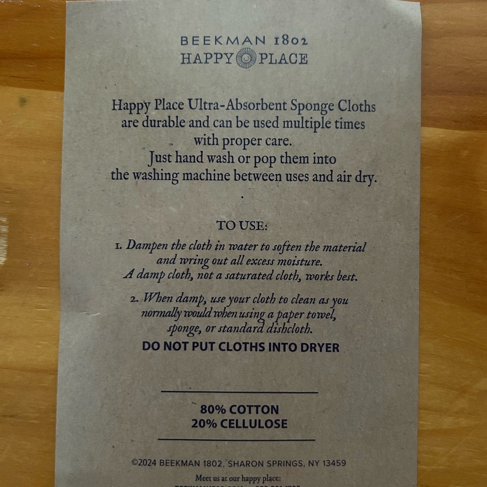Beekman 1802 Happy Place Sponge Cloths - Picture 3 of 5